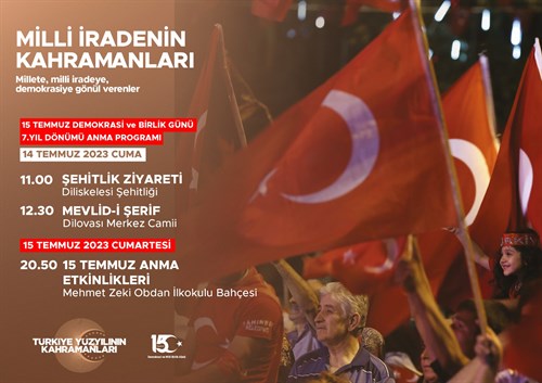 15 Temmuz Demokrasi ve Milli Birlik Günü Anma Programı